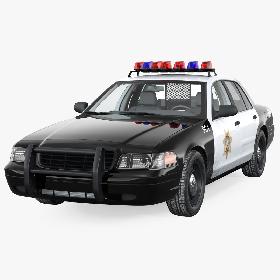3D Las Vegas Police Car Generic